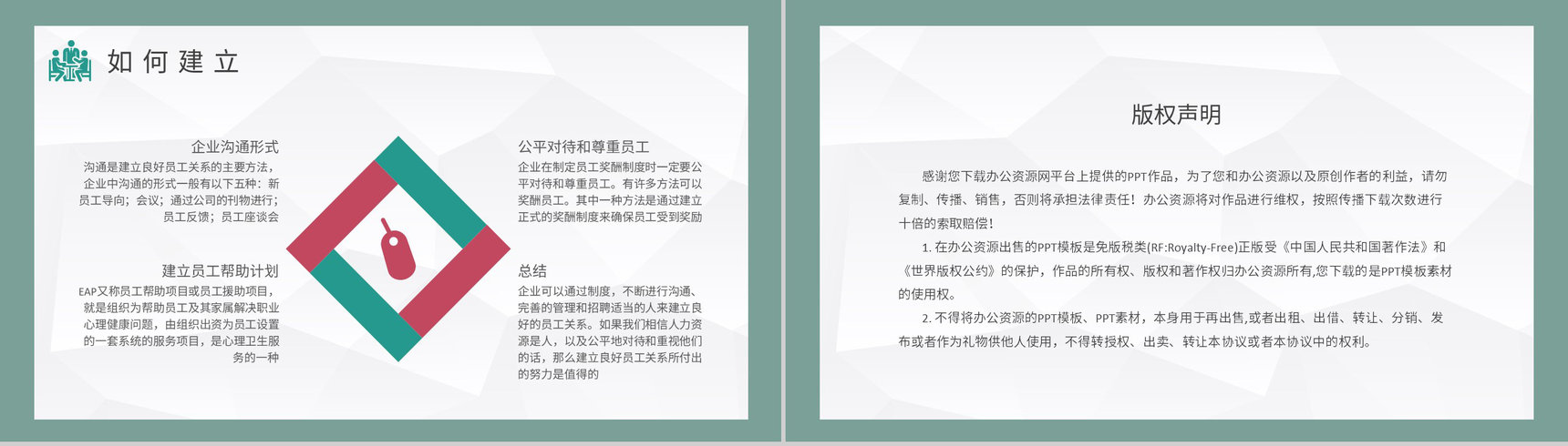 团队管理建设工作计划企业与员工的关系培训演讲PPT模板-8
