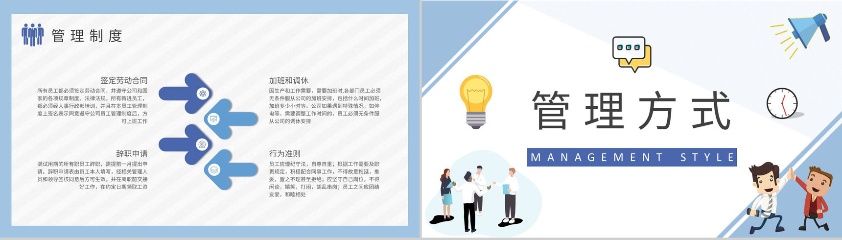 员工管理制度内容培训学习公司团队管理方案汇报PPT模板-5