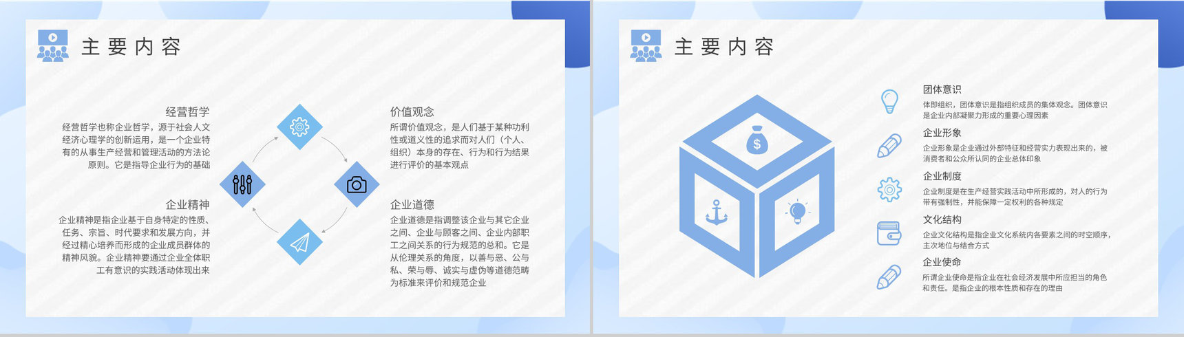 团队经营理念介绍企业文化基础知识培训总结PPT模板-5