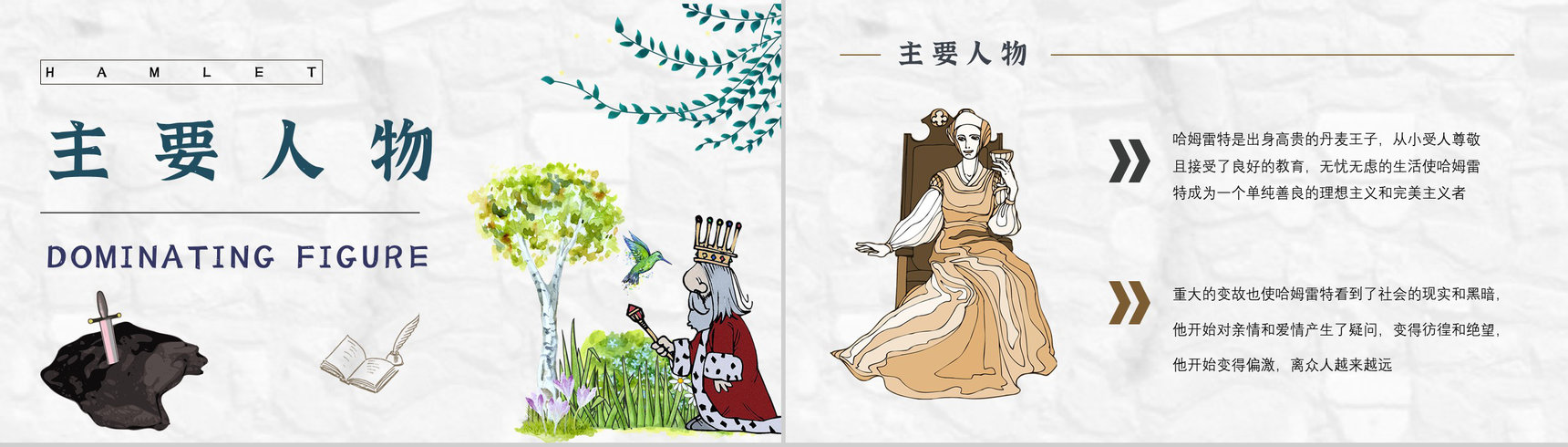 心得体会《哈姆雷特》内容简介读书分享PPT模板-7
