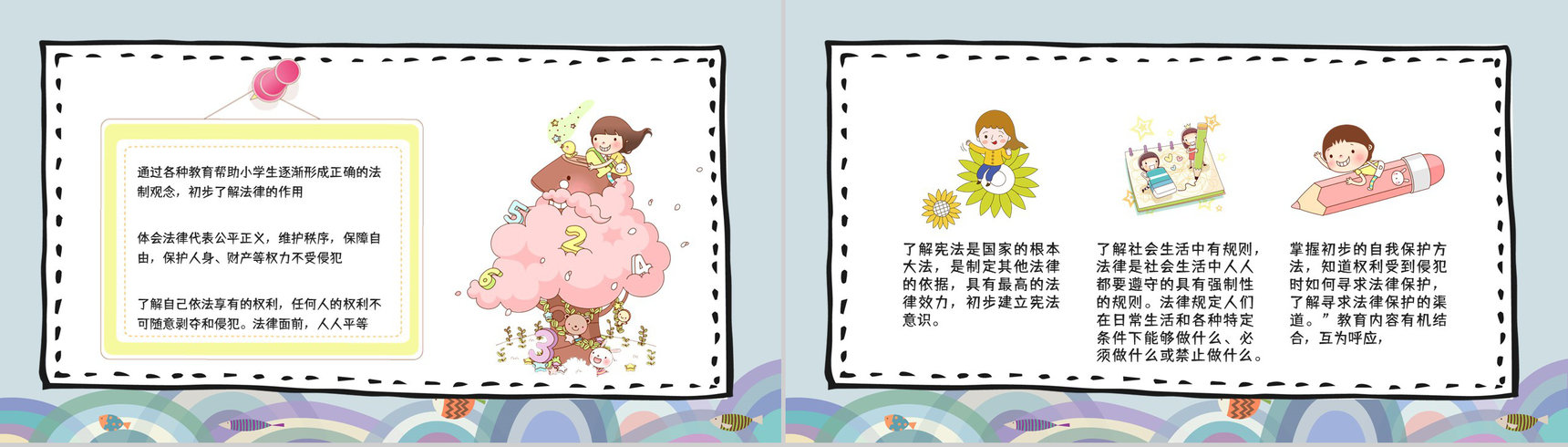 中小学校园开学第一课之法制教育安全防护主题班会通用PPT模板-4