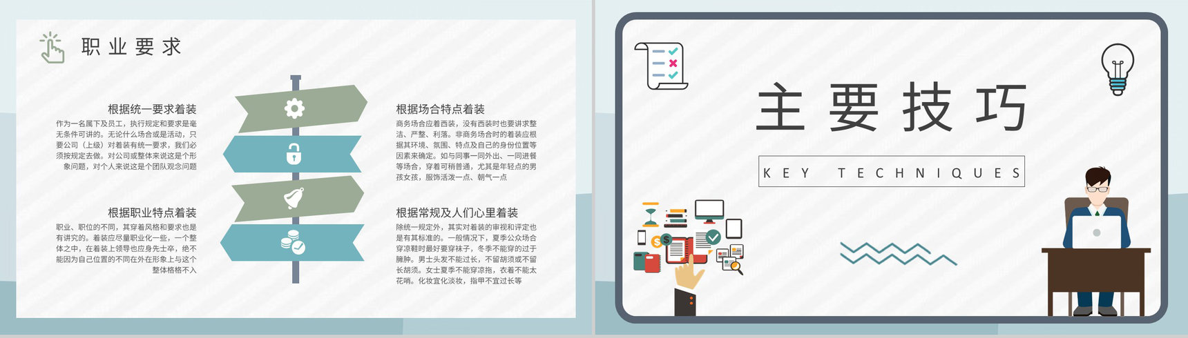 公司部门管理方案演讲广告业务员培训计划总结PPT模板-3