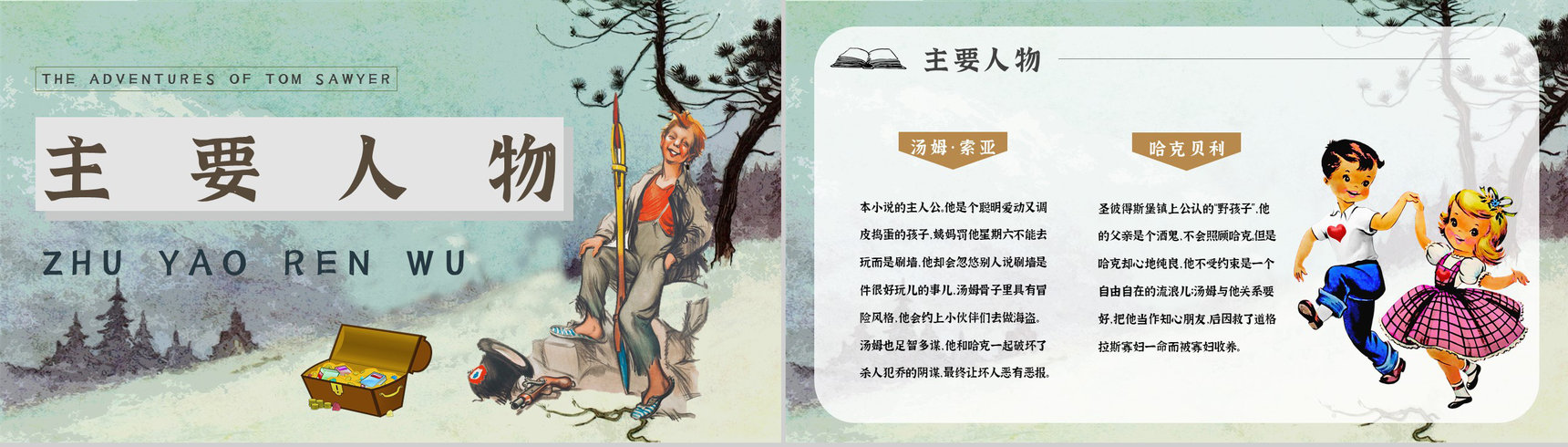 中学必读国外名著《汤姆索亚历险记》人物分析心得体会PPT模板-6