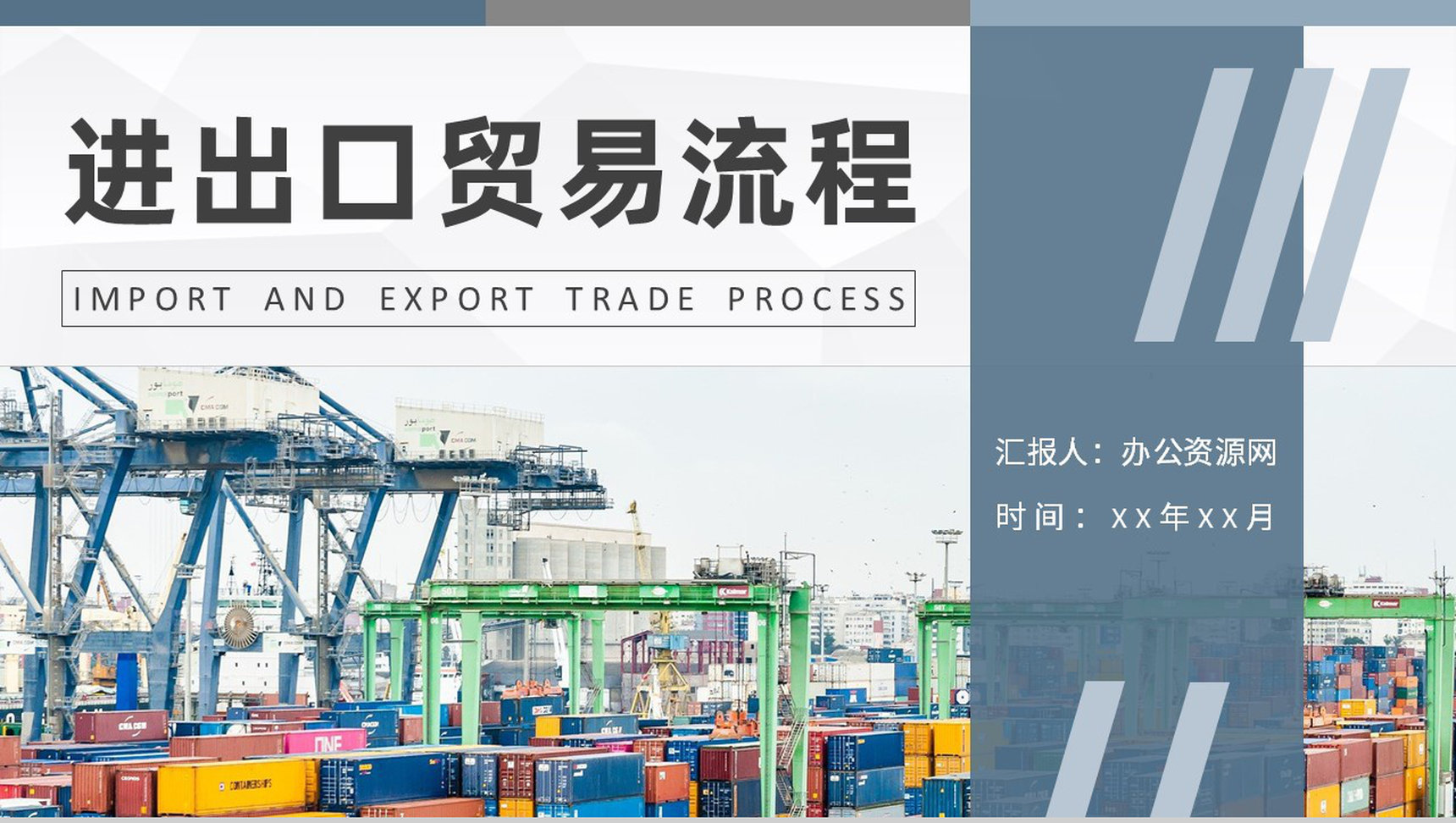 进出口贸易流程基础知识学习外贸跟单流程培训PPT模板-1