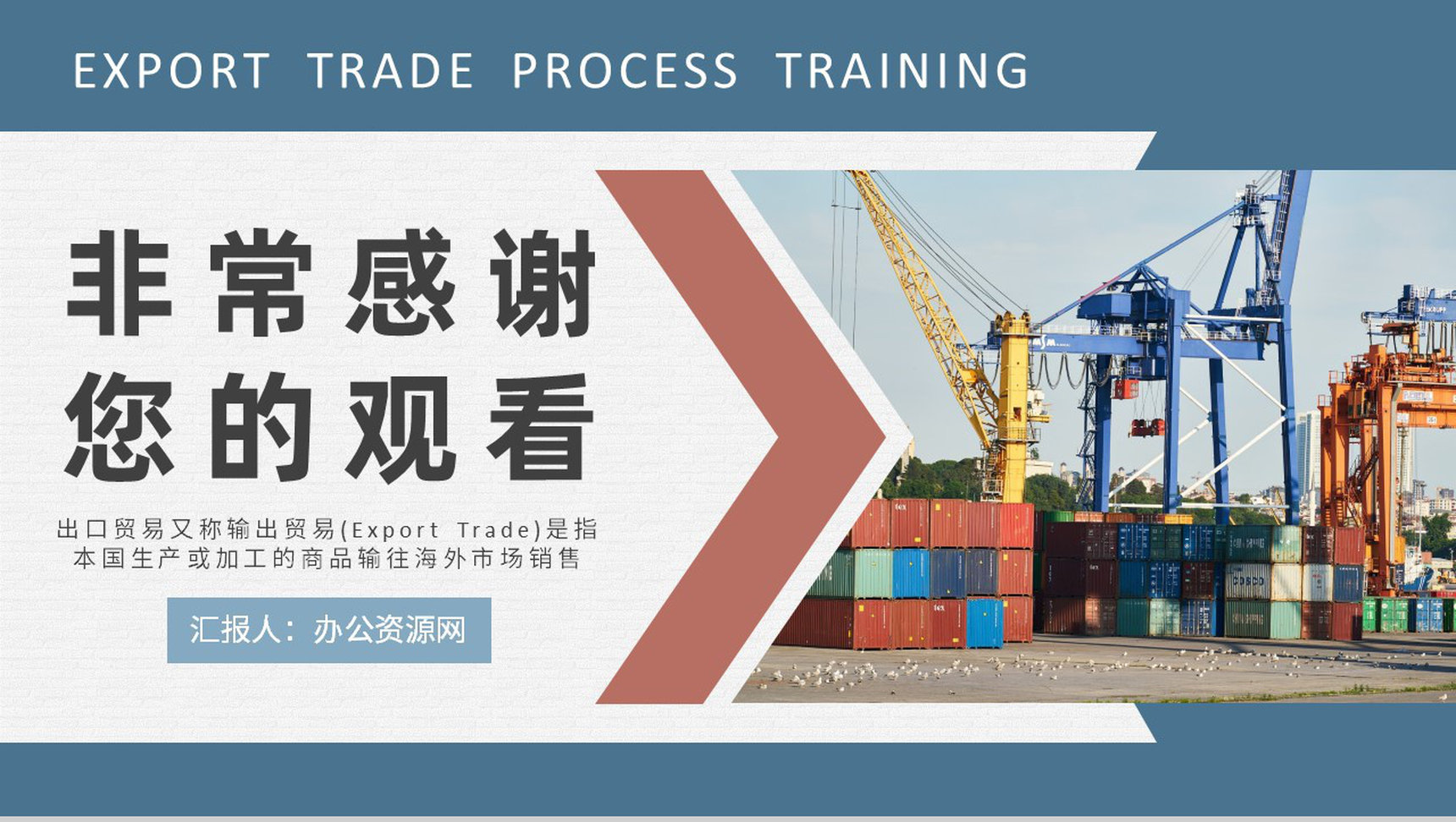 物流行业公司报关出口贸易流程培训外贸跟单流程说明PPT模板-9