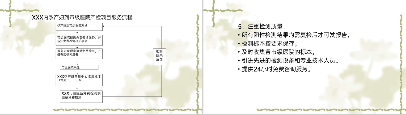绿色简约风艾滋病梅毒乙肝三病阻断项目工作介绍PPT模板-7