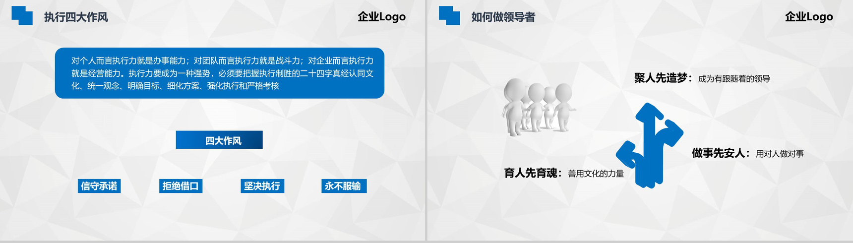 大气蓝色商务公司企业执行力管理培训PPT模板-12