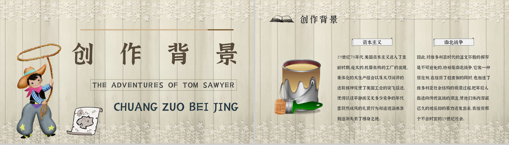 《汤姆索亚历险记》作品简介名著知识点梳理教师备课PPT模板-11