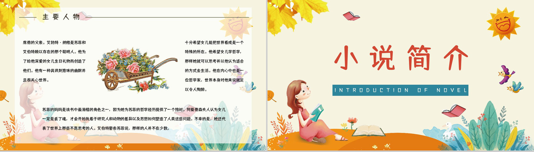 国外知名畅销书籍《苏菲的世界》作品简介经典片段摘抄赏析课件PPT模板-8