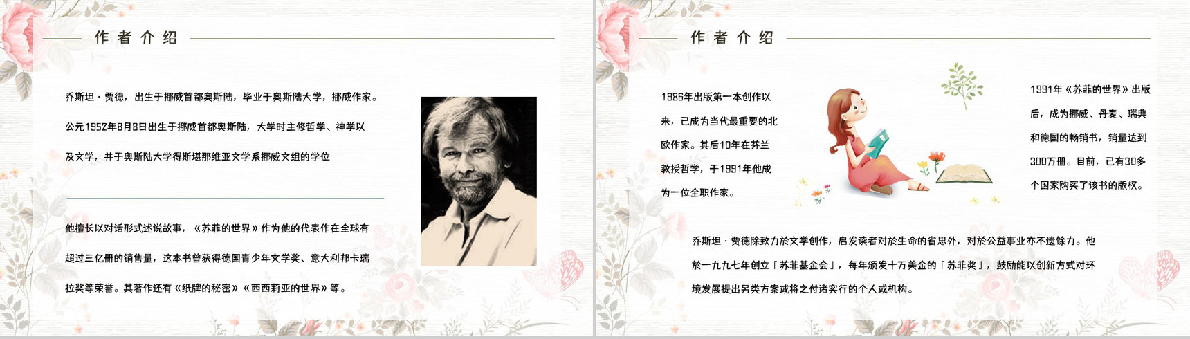 教育培训《苏菲的世界》外国经典名著阅读赏析知识点梳理教师备课课件通用PPT模板-6