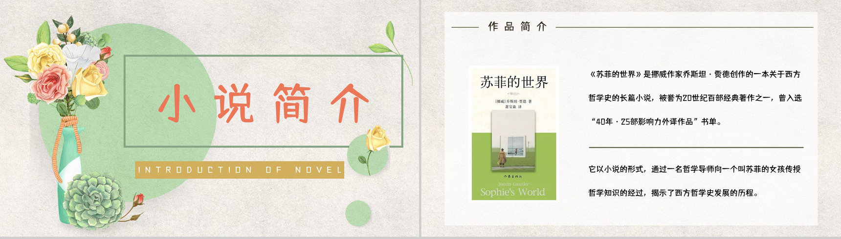 中学生必读名著《苏菲的世界》长篇小说片段鉴赏读书心得交流分析PPT模板-10