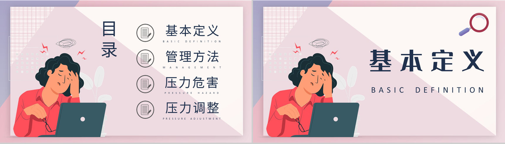 企业员工心理减压方案情绪与压力管理培训讲座心得PPT模板-2