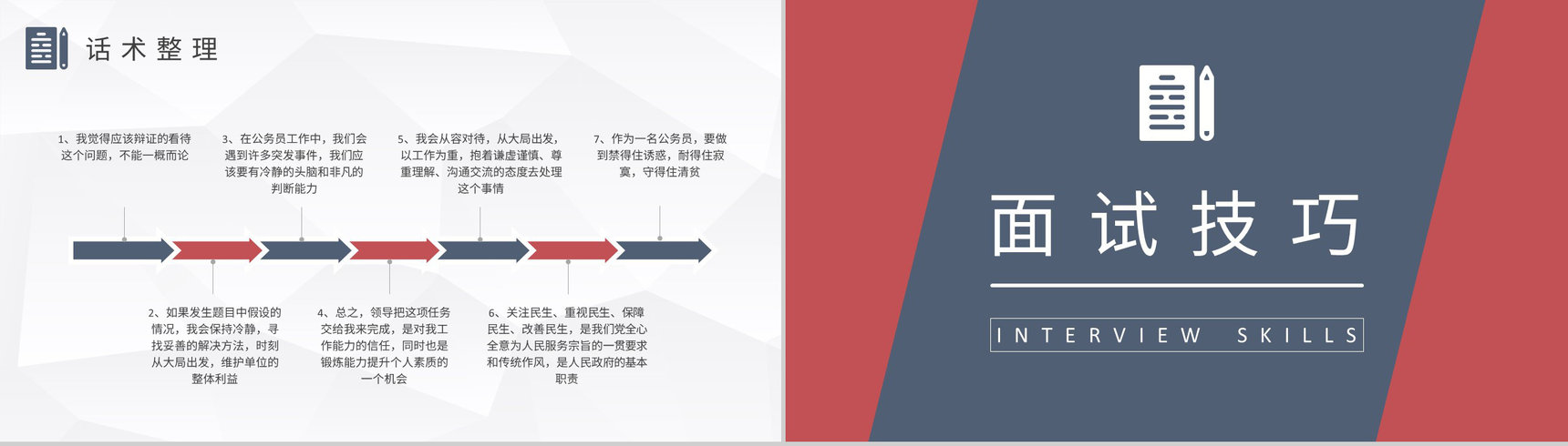 考公面试流程介绍公务员面试技巧与方法培训总结PPT模板-3