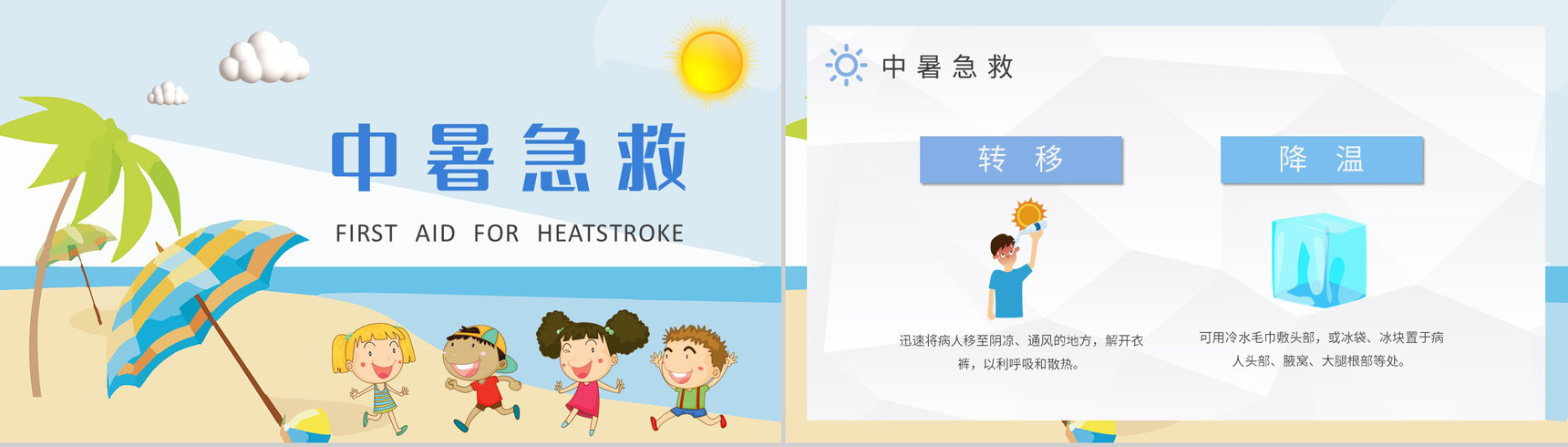 学生暑期出行防护措施夏季防中暑安全知识学习PPT模板-2