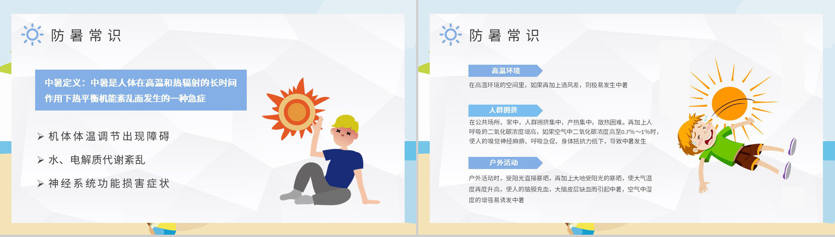 学生暑期出行防护措施夏季防中暑安全知识学习PPT模板-4