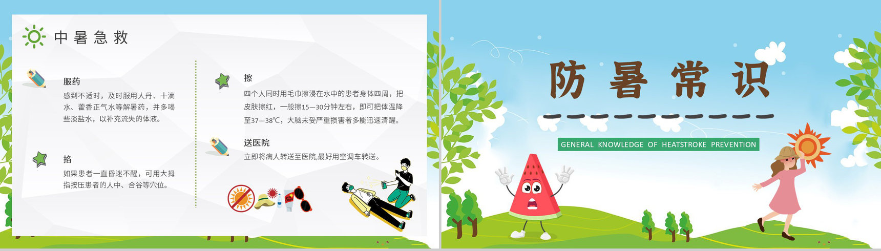 中小学校学生假期防中暑安全教育教案夏季中暑急救措施培训PPT模板-6