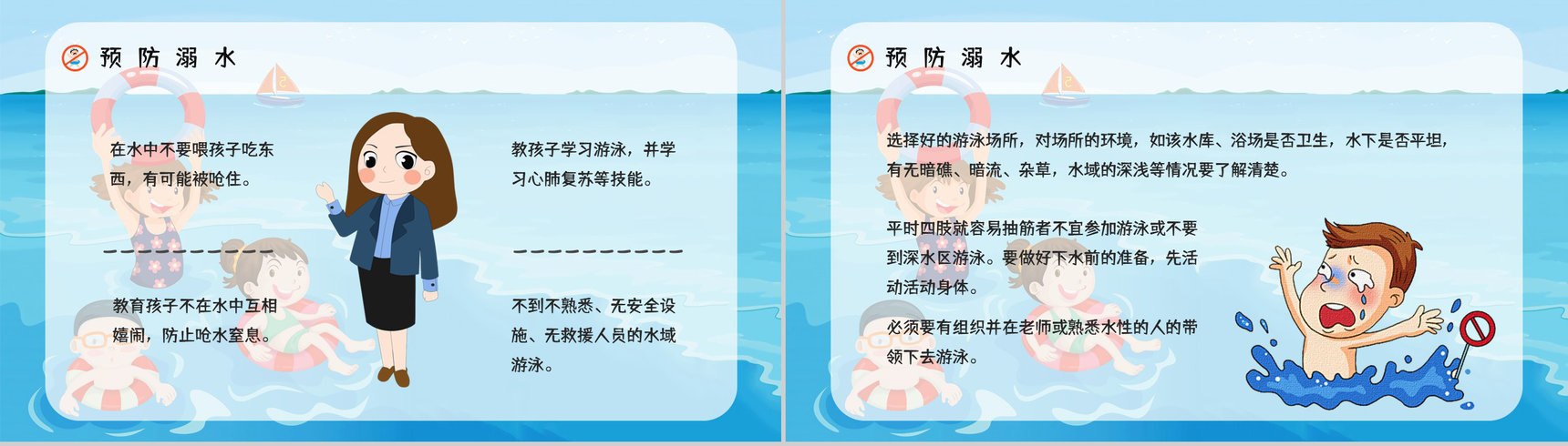 中小学生安全教育之夏季游泳防溺水知识培训讲座学生自我保护意识提高PPT模板-5