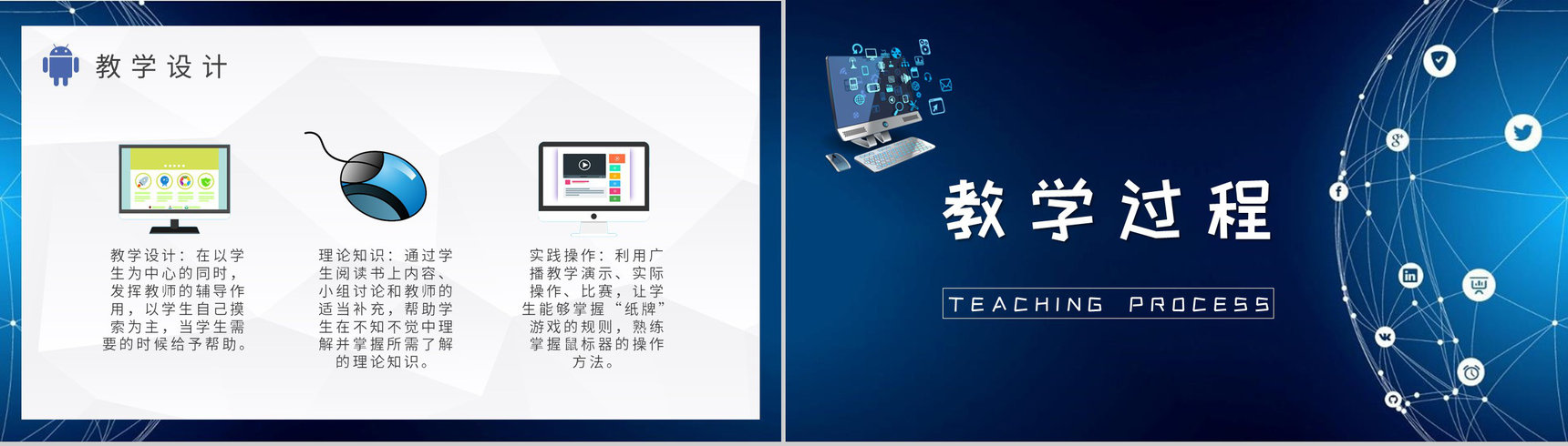 学校教师教学工作汇报信息技术教学设计内容总结PPT模板-4