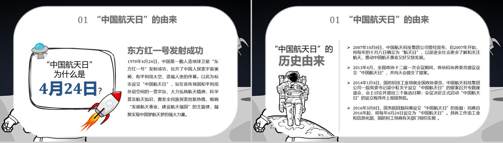 航天科技的进步与意义知识内容中国航天发展史PPT模板-6