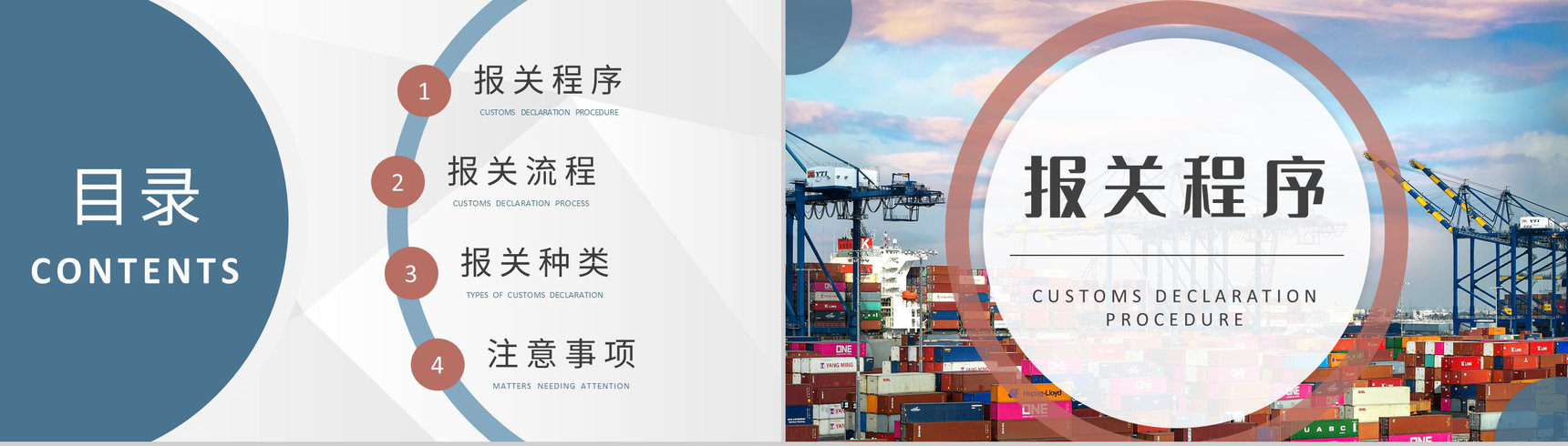 进口报关业务流程培训企业进出口贸易工作计划PPT模板-2