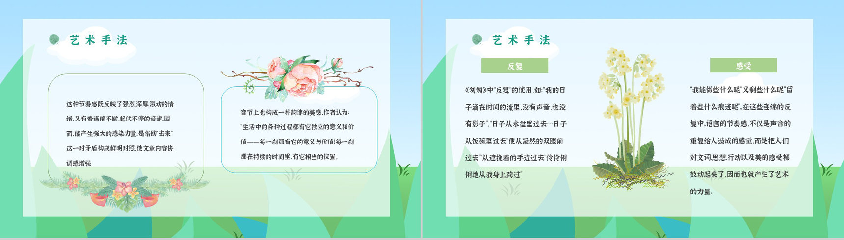 心得体会《匆匆》内容简介读书分享PPT模板-4