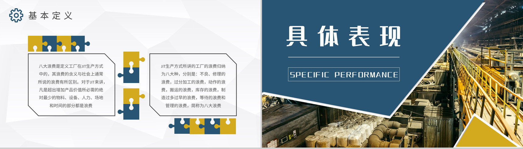 八大浪费基础知识培训工厂精益生产管理工作计划PPT模板-3