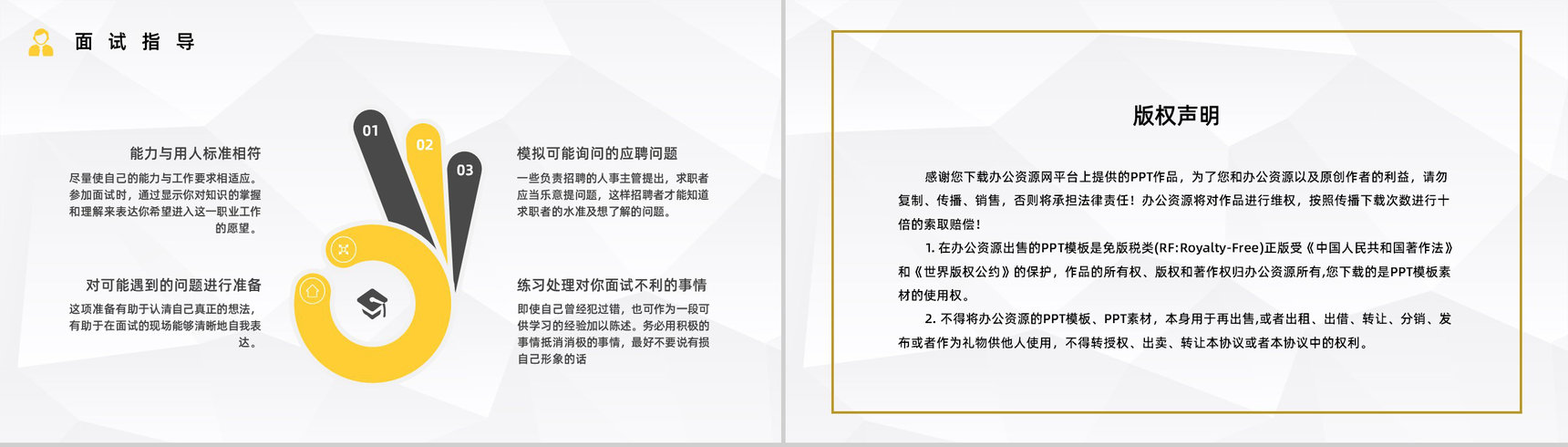 毕业生就业指南面试技巧学习学生就业指导内容计划总结报告PPT模板-10