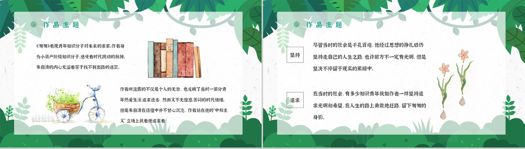 《匆匆》作品简介名著知识点梳理教师备课PPT模板-5