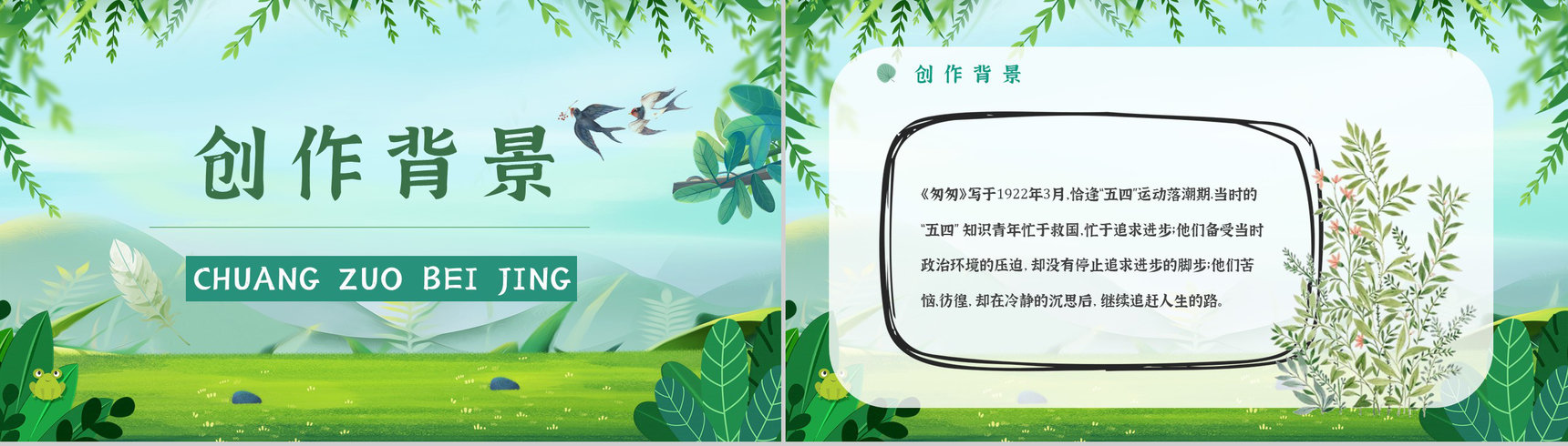 读书笔记《匆匆》作者简介名著片段赏析PPT模板-3