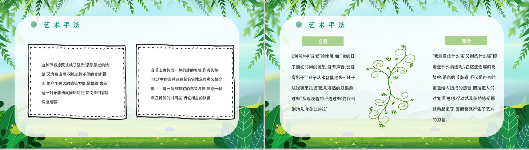读书笔记《匆匆》作者简介名著片段赏析PPT模板-7