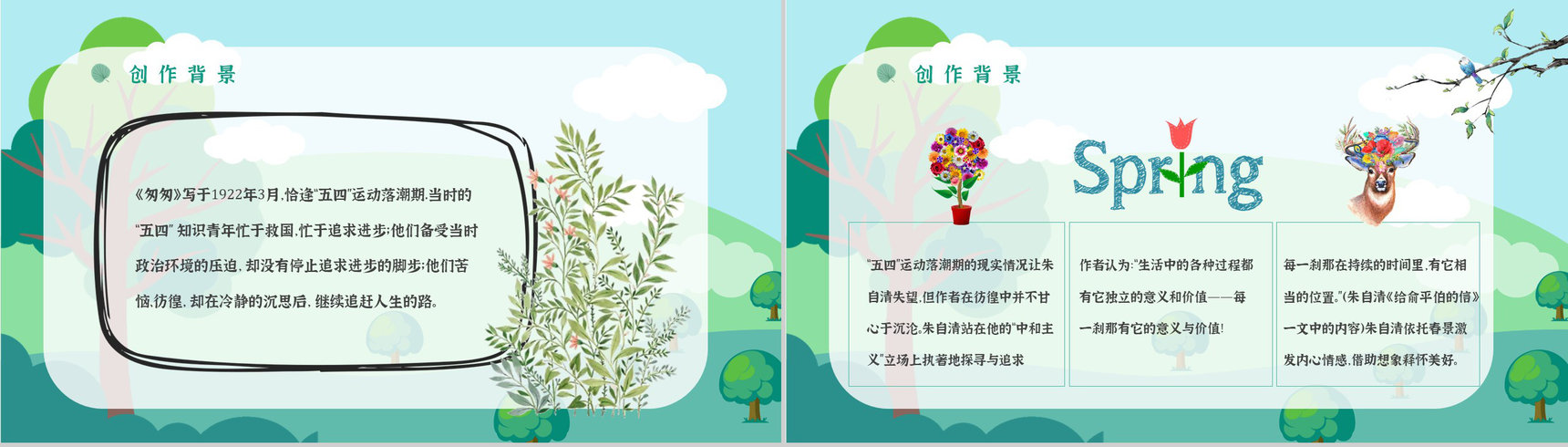 名著读后感《匆匆》艺术特色教师备课PPT模板-5