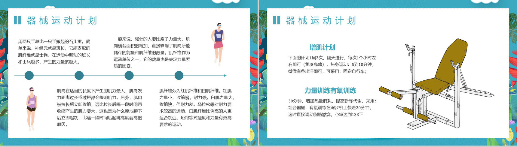 夏季运动减肥方案假期健身全民运动PPT模板-3