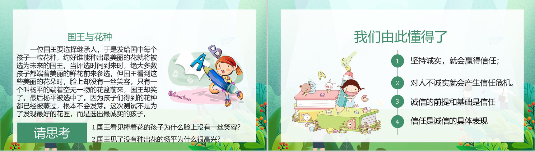 诚信教育心得体会主题班会教案班会记录与内容PPT模板-6