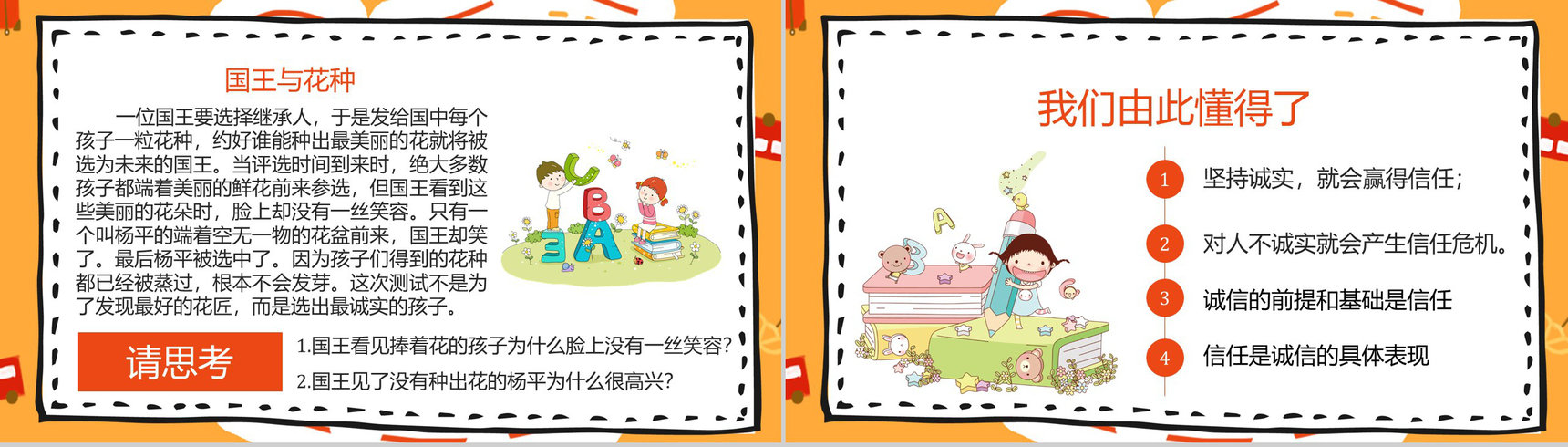 诚信教育主题班会记录班会教案心得体会与内容PPT模板-4