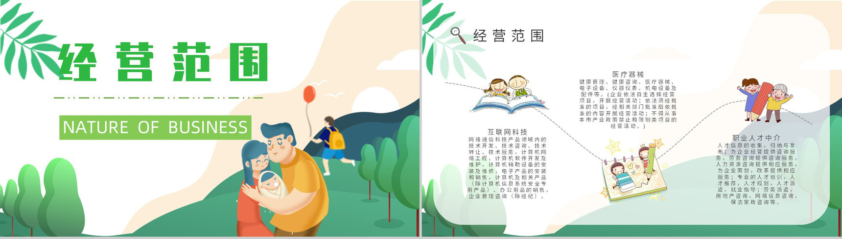 开办托育中心手续服务项目经营范围供给状况调查PPT模板-9