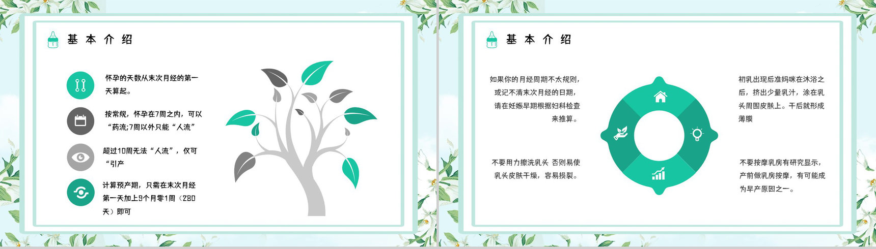 怀孕妇女孕期知识内容咨询母婴知识科普学习保健宣传培训PPT模板-6