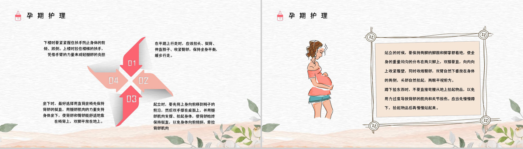 医院妇产科医生孕妇孕期知识科普怀孕期间护理保健知识点讲解PPT模板-8