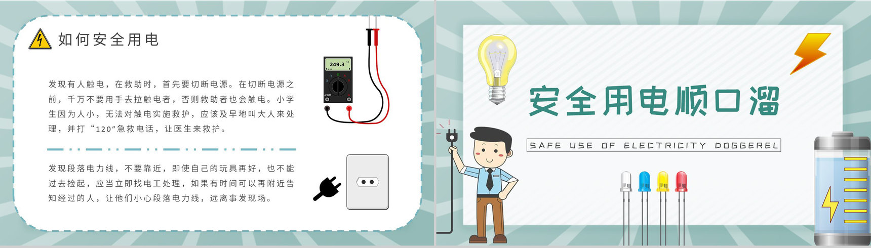 用电安全教案总结居民日常生活用电知识学习心得体会PPT模板-7