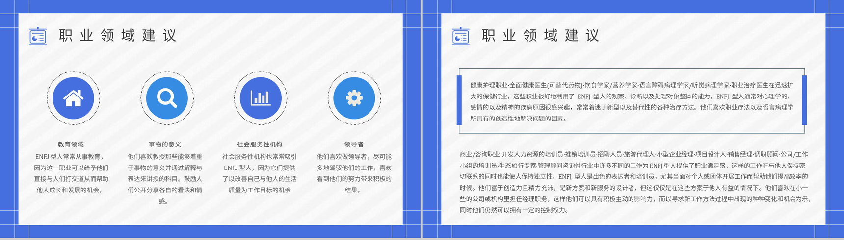 职业领域建议MBTI性格分析--ENFJ个性特征描述工作中的优劣势PPT模板-12