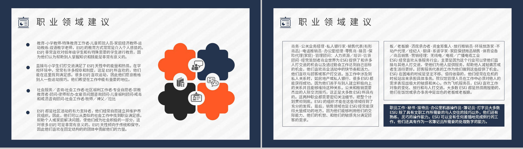 工作中的优劣势MBTI性格分析--ESFJ职业领域建议个性特征描述PPT模板-11