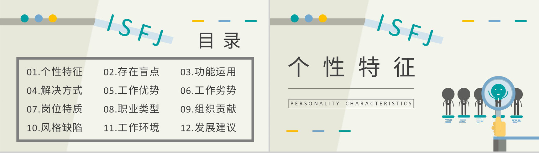 员工个性判断和分析MBTI性格分析ISFJ工作中的优势和劣势说明PPT模板-2