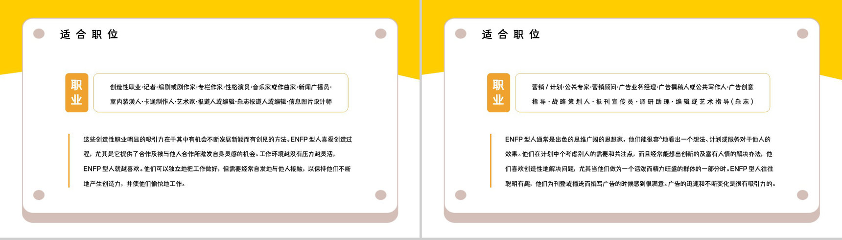 职业性格测试MBTI测试职业领域建议ENFP性格职业分析描述报告PPT模板-16