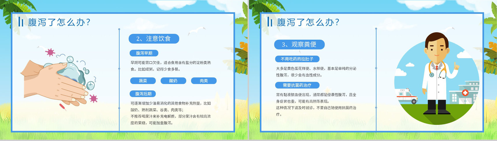 夏季腹泻预防宣传活动小结的症状及治疗方法原因及防护健康宣传PPT模板-9