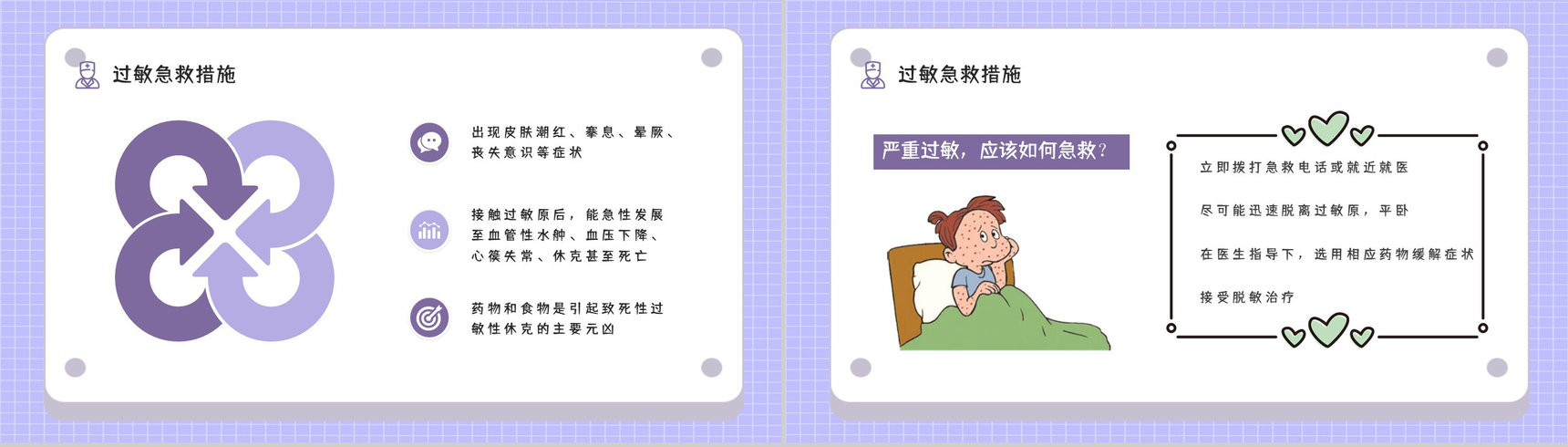 药物过敏性休克急救方法学习医疗知识教育宣传讲座通用PPT模板-10