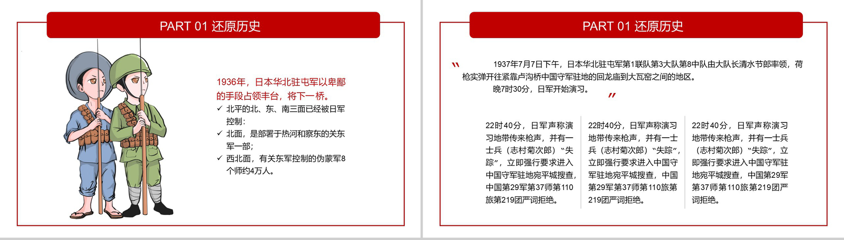 勿忘历史抗日战争胜利74周年纪念日PPT模板-4