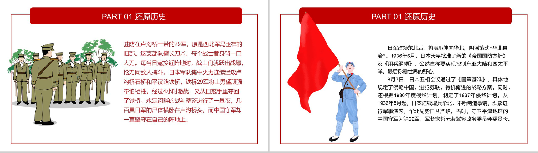 勿忘历史抗日战争胜利74周年纪念日PPT模板-5