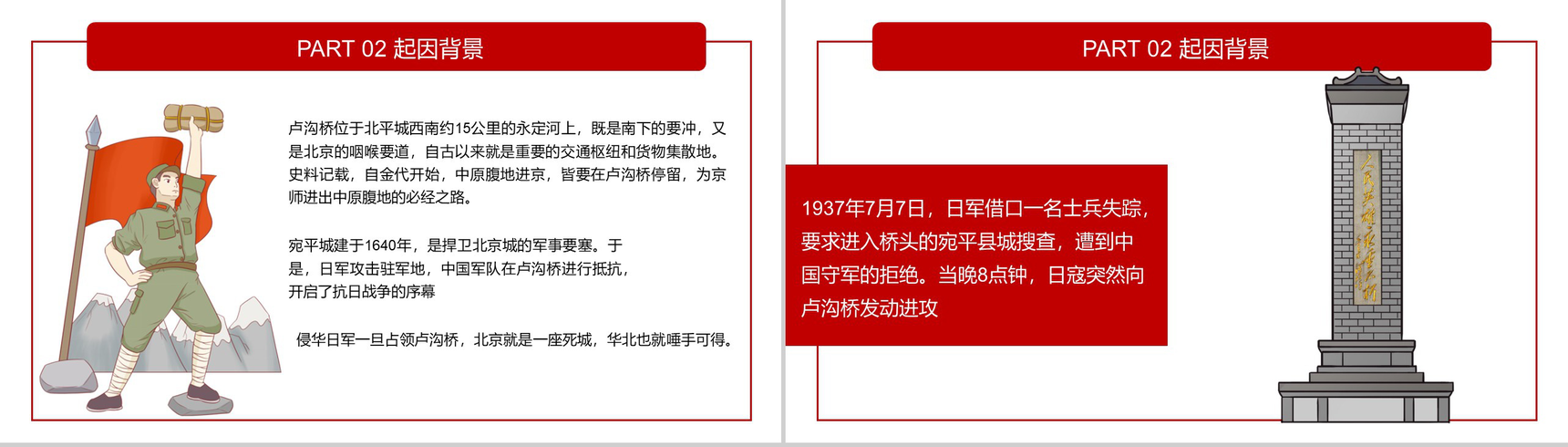 勿忘历史抗日战争胜利74周年纪念日PPT模板-7
