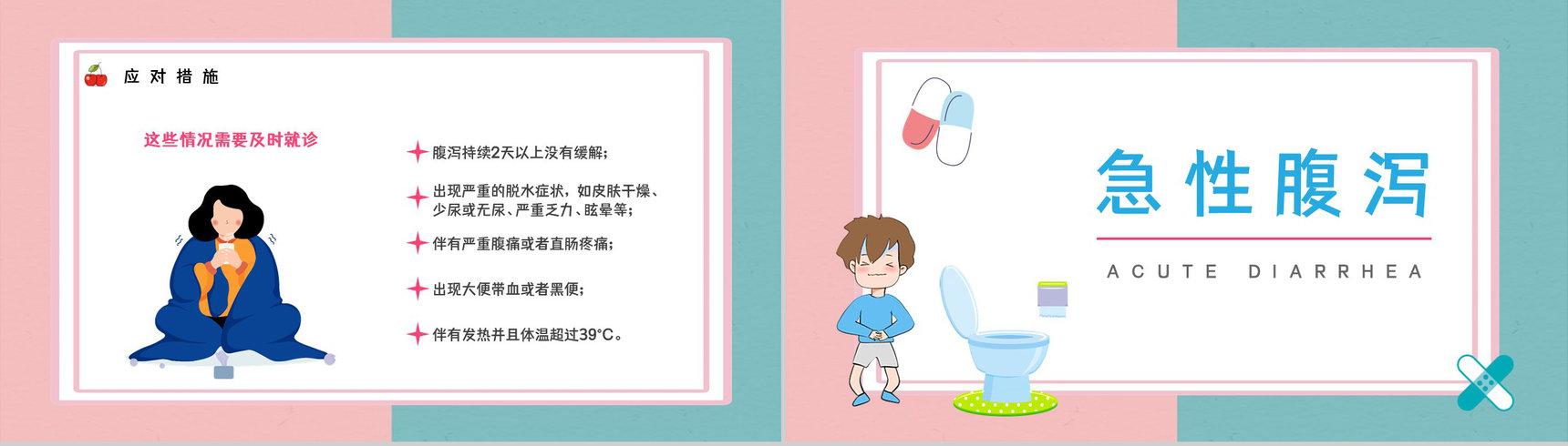 夏季疾病预防腹泻的症状及治疗措施健康宣传活动小结PPT模板-9
