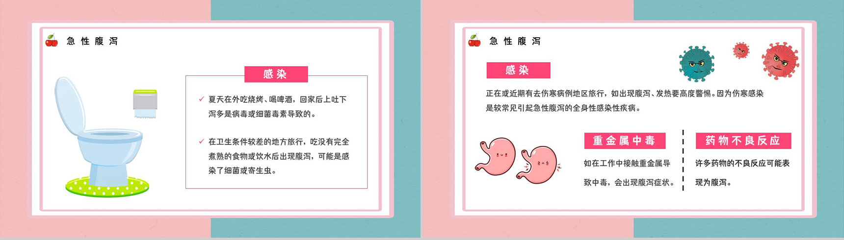 夏季疾病预防腹泻的症状及治疗措施健康宣传活动小结PPT模板-11