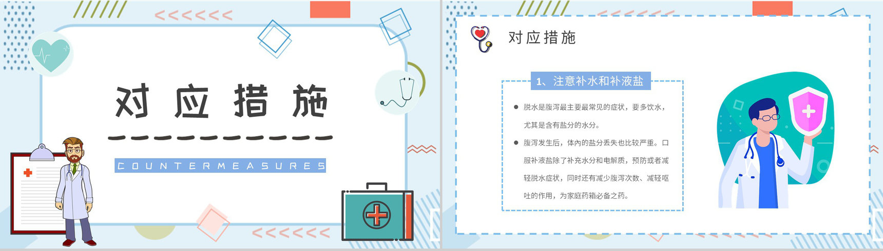 夏季腹泻的原因及防护措施学习医疗疾病预防常识普及PPT模板-8